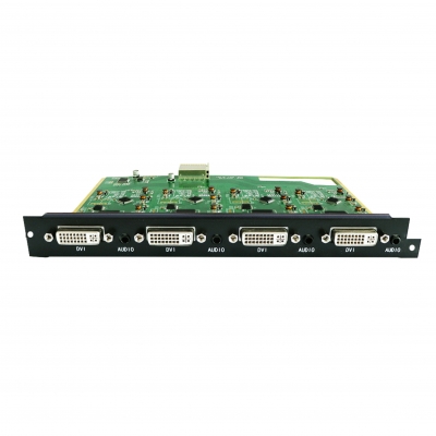 無縫矩陣4路DVI、VGA、AV、Yprpb、音頻輸入卡